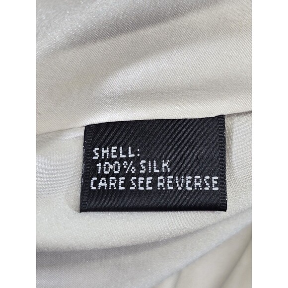 LM Women's 10 Carmen Marc Valvo 100% Silk Black & White A-Line Dressy‎ Skirt EUC - Picture 7 of 8